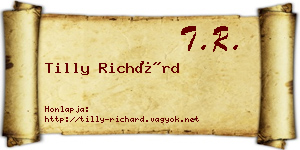 Tilly Richárd névjegykártya