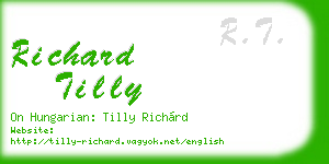 richard tilly business card