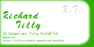 richard tilly business card